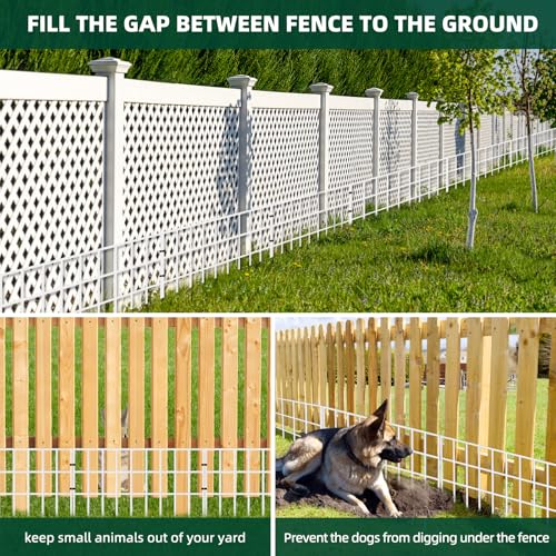 42.5ft(L) x 13in(H) 30 Panels No Dig Rustproof Garden Fence D6795