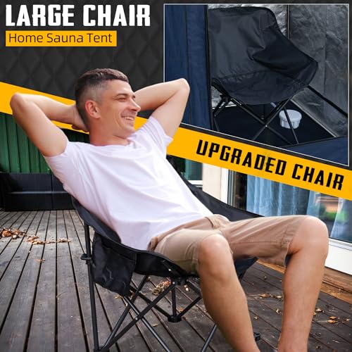 Navy Blue Portable Steam Sauna with Chair S7956