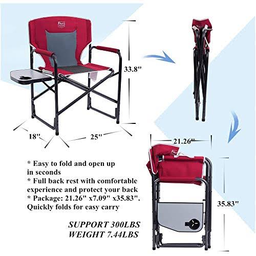 Folding Aluminum Camping Chair with Side Table S57881