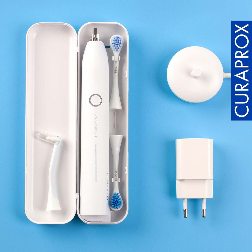 Electric Hydrosonic Toothbrush with 3 Brush Heads and Travel Case J618971