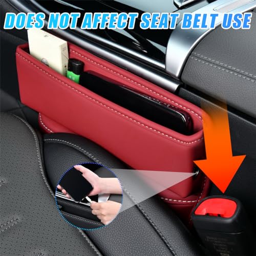 Car Seat Gap Organizer Leather Auto Console Side Storage Box Q946