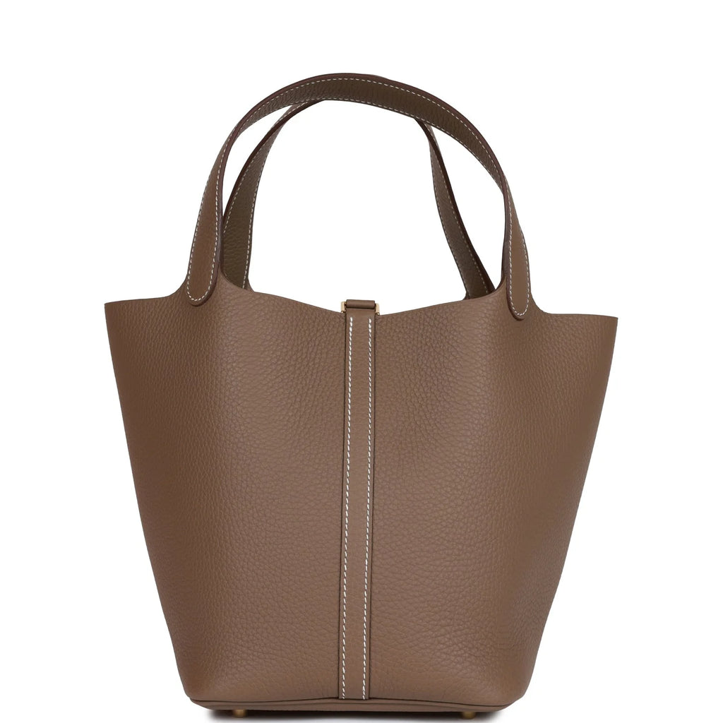 Etoupe Clemence Gold Hardware Bag V522