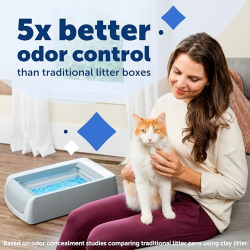Self-Cleaning Cat Litterbox with Disposable Crystal Tray O465