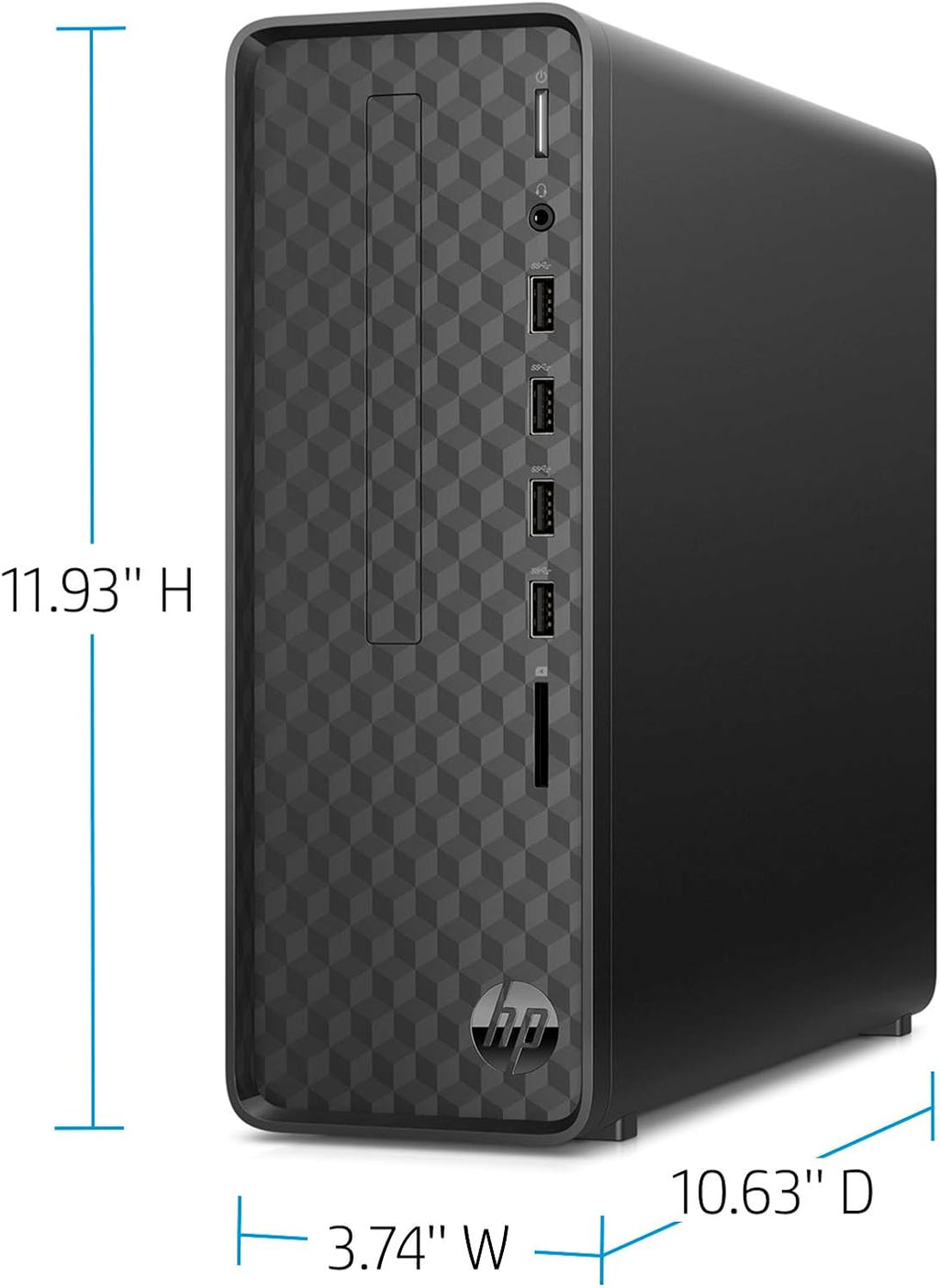 Slim Desktop, AMD Athlon Silver 3050U, 4GB RAM, 256 GB SSD, Windows 10 Home, Jet Black R576