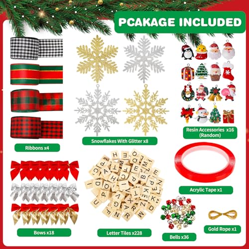 312 Pieces Christmas Ornaments DIY Xmas Arts and Crafts Decorations Supplies J2670