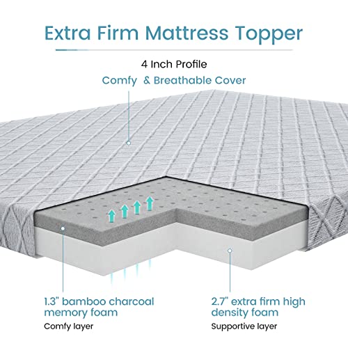 3 Inch Firm Memory Foam Mattress Topper Twin Size G71349