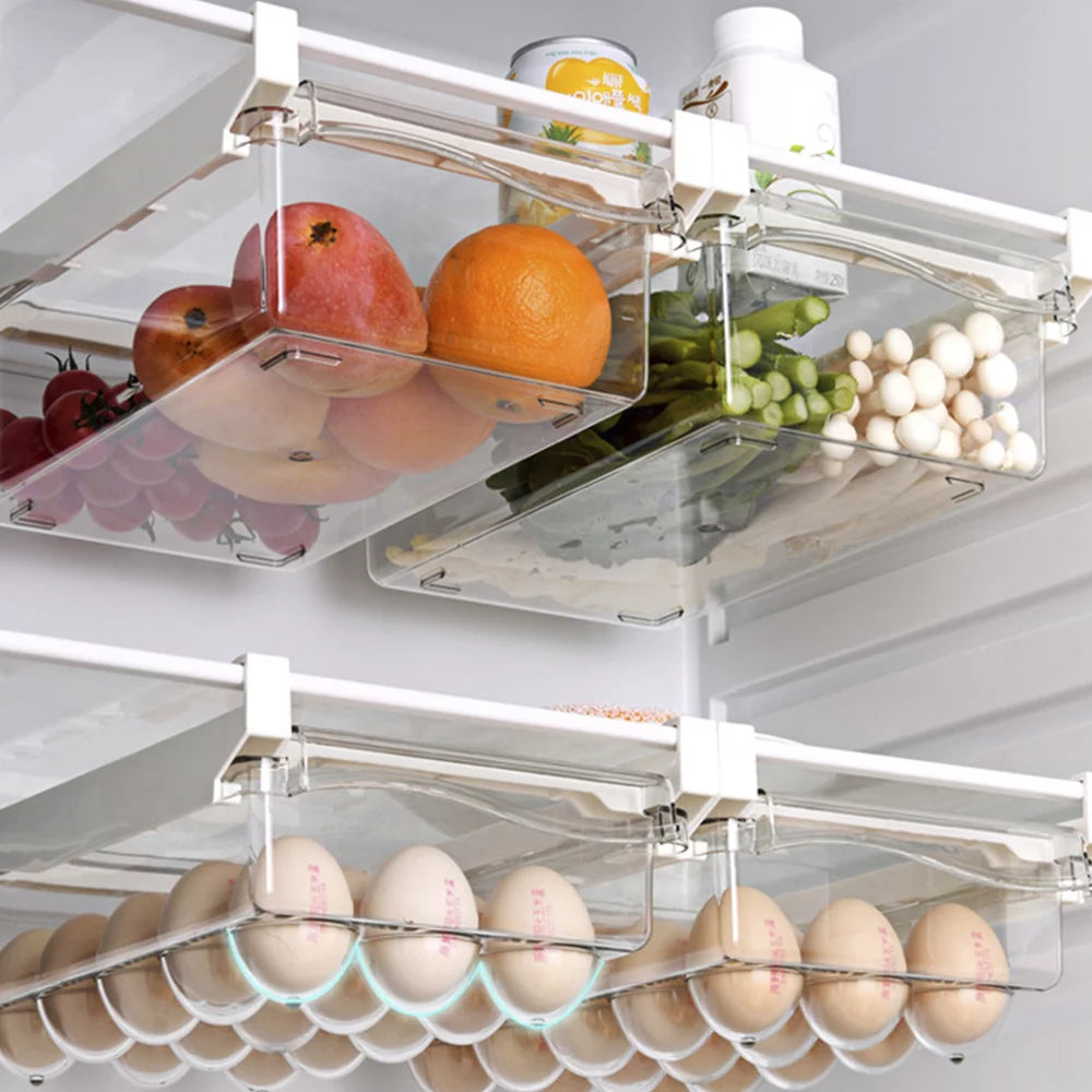 Transparent Refrigerator Egg Tray with Handle S150063