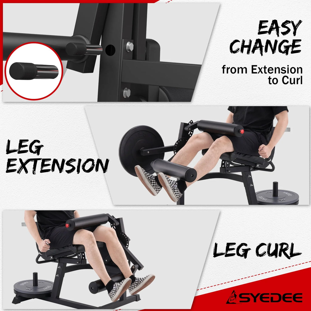 Adjustable Leg Extension and Curl Machine W698