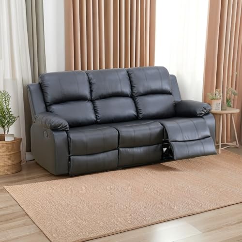 Brown Bonded Leather Recliner Sofa Set B140