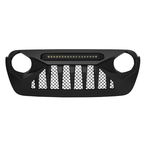 Front Grille with Mesh Compatible with Jeep Wrangler JL and Gladiator JT Models H303542