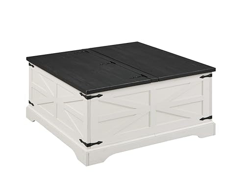 Light Brown Wood Lift Top Coffee Table with Storage N6606