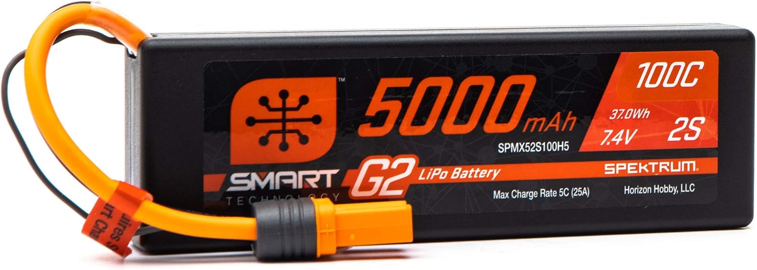 7.4V 5000mAh 2S 100C Hardcase LiPo Battery Q93178