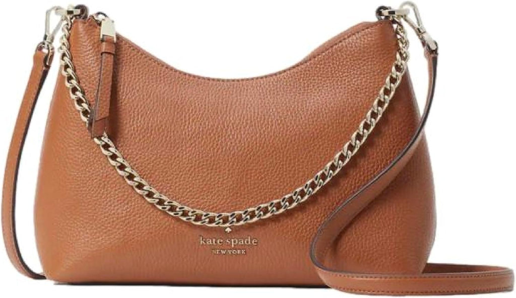 Warm Gingerbread Pebbled Leather Crossbody Bag J85248