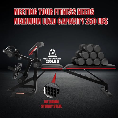 Adjustable 6 Position Utility Bench with Leg Extension and Preacher Pad C5596