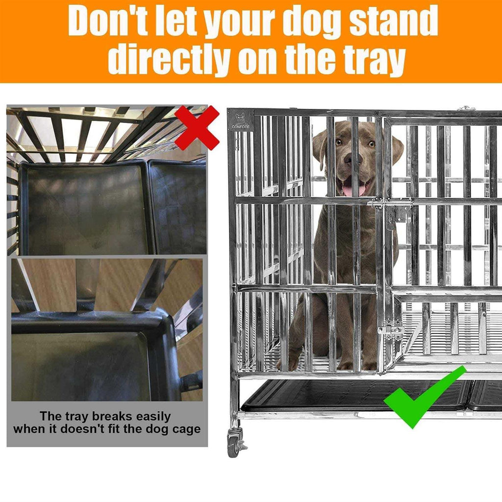 Heavy Duty Stainless Steel Dog Cage Kennel Crate and Playpen with Double Doors & Locks S905