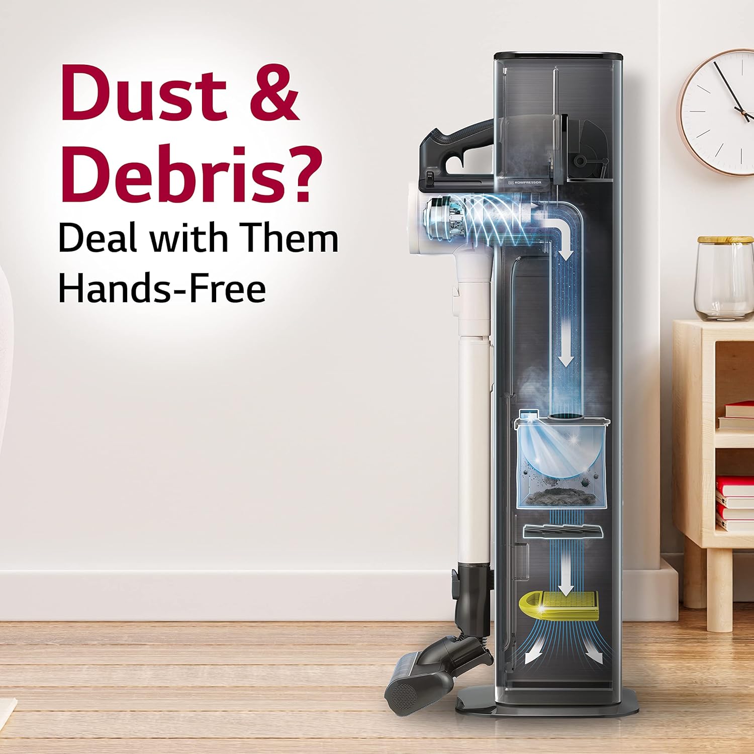 Cordless Stick Vacuum Cleaner with Wet Mop and Extra Removable Battery W14024