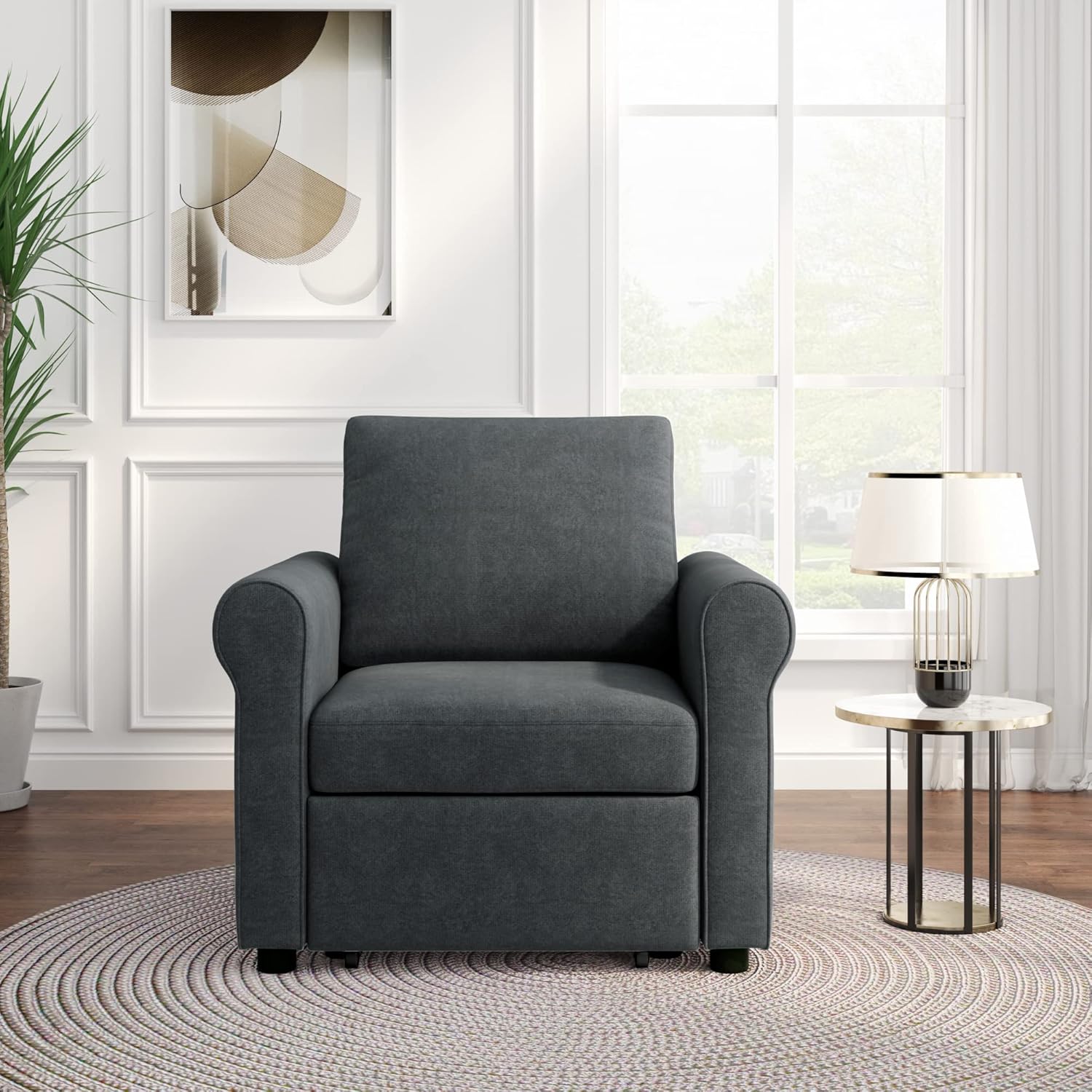 Deep Blue 3-in-1 Convertible Sofa Bed Chair Z641074