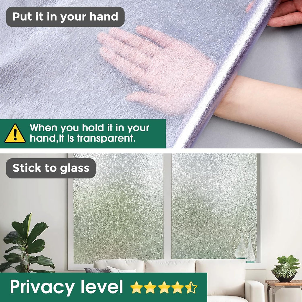 Silver 17.5 x 78.7 in Window Privacy Film B7507