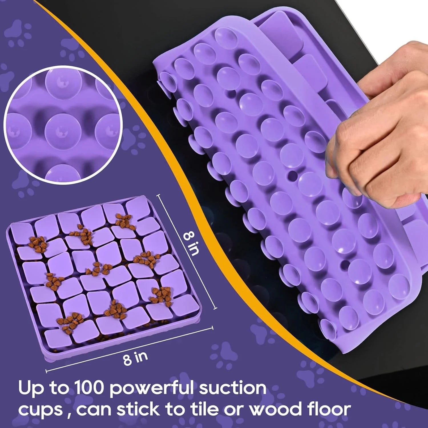 Purple Silicone Snuffle Mat for Dogs W458265