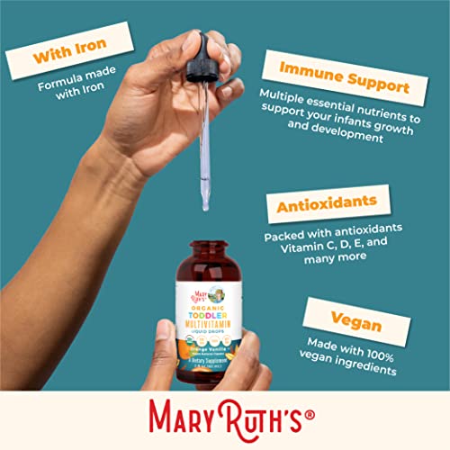 Multivitamin & Multimineral with Iron Liquid Drops for Kids Ages 1-3, 2 Fl Oz P6494