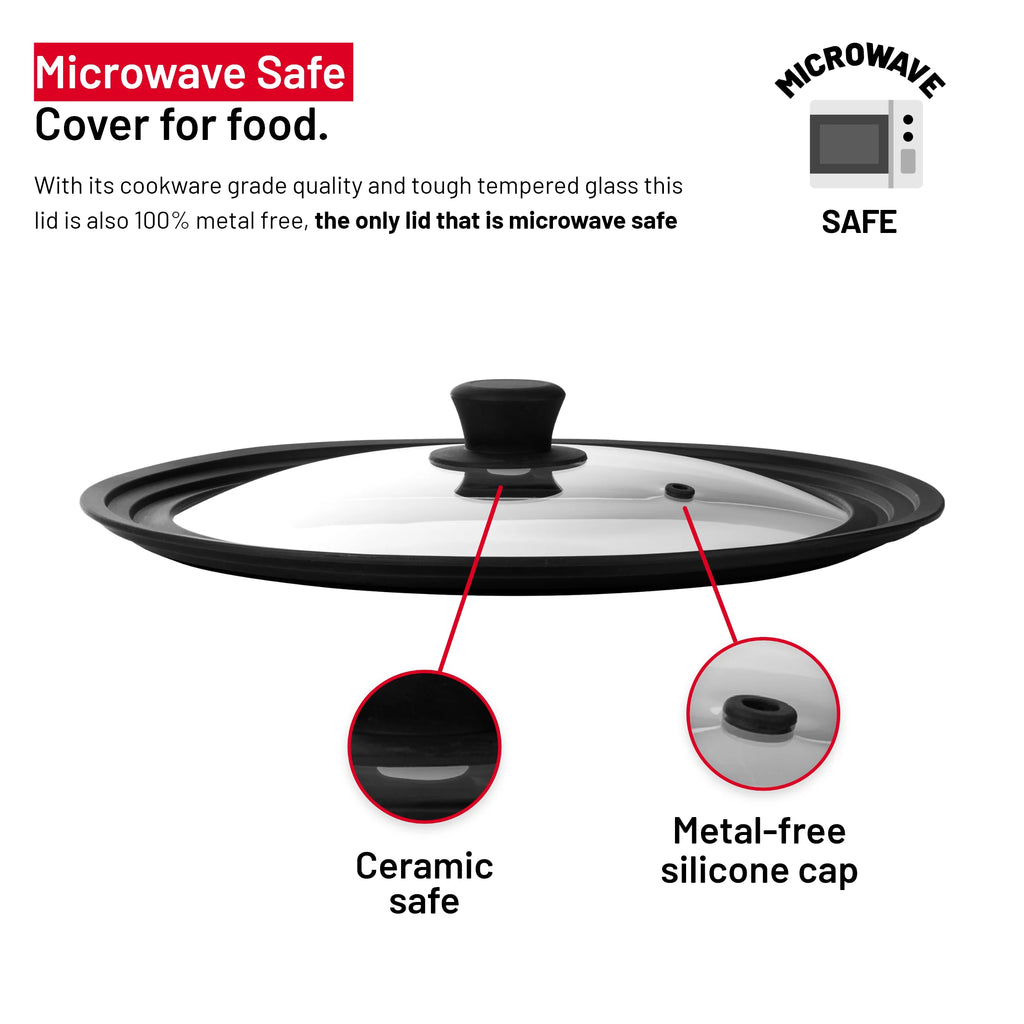 Vented Tempered Glass Cookware Lid P7850