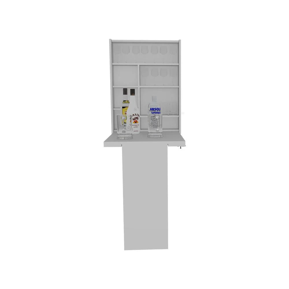 White Foldable Wall Desk Table U2713