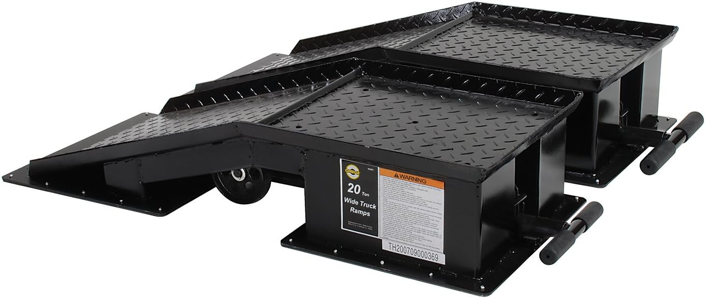 Black Wide Truck Ramp - 20 Ton Capacity A1171