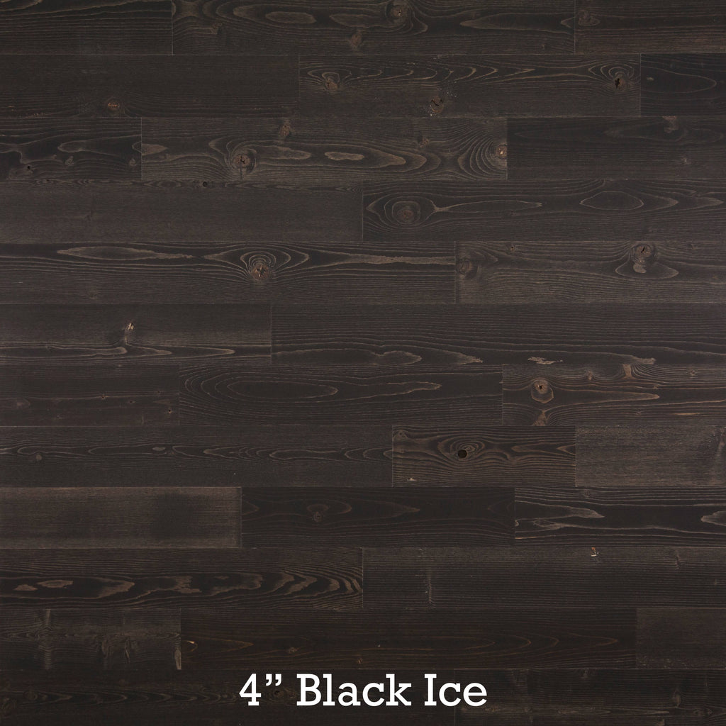 Peel and Stick Reclaimed Black Ice Wood Planks Z954370