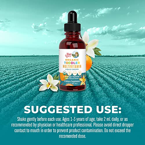 Multivitamin & Multimineral with Iron Liquid Drops for Kids Ages 1-3, 2 Fl Oz P6494