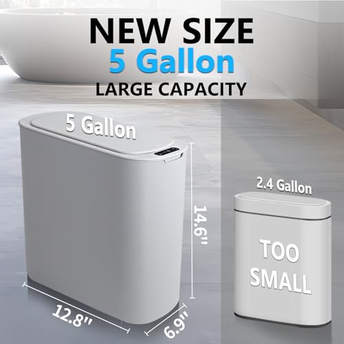 Black Motion Sensor Trash Can with Lid G6663