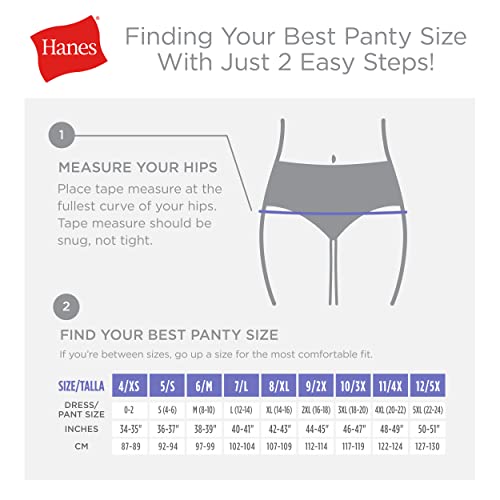 6-Pack Lightweight Cotton Hi-Cut Panties G853