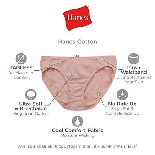 6-Pack Lightweight Cotton Hi-Cut Panties G853