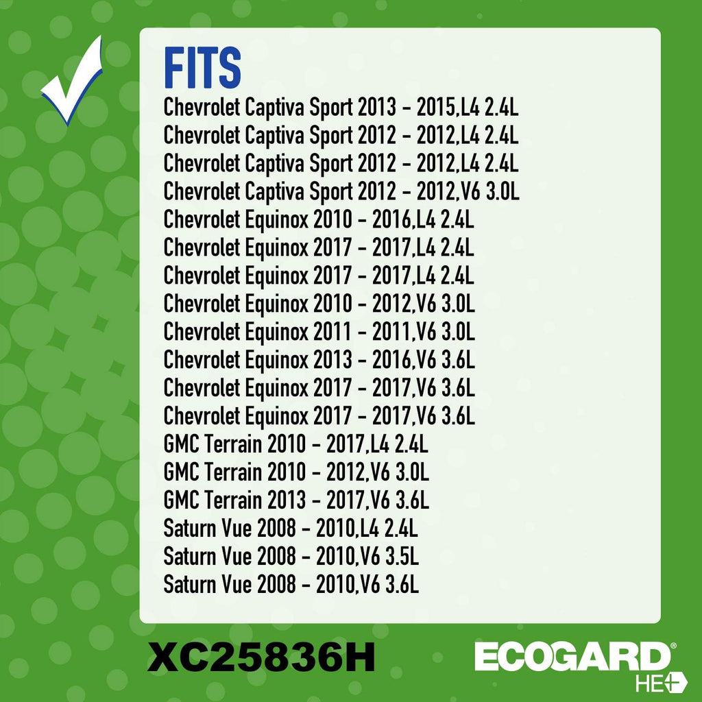 High Efficiency Cabin Air Filter with Baking Soda U395683