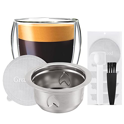 Refillable Stainless Steel Vertuo Capsule with 40 Foil Lids Y5728