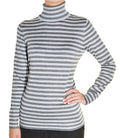 Striped Knit Turtleneck Shirt E7084