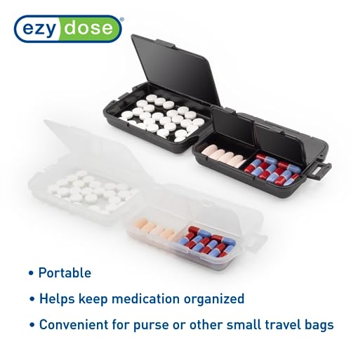 Gray Magnetic Pill Case with 7 Compartments F264