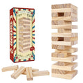 54pcs Wooden Tumbling Tower Game with Carry Case J342946