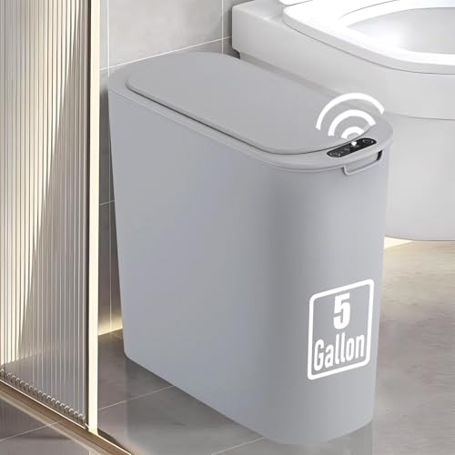 Black Motion Sensor Trash Can with Lid G6663