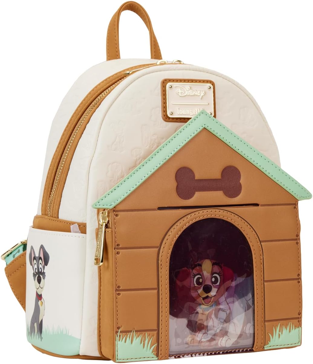 Loungefly Disney I Heart Dogs Dog House Triple Lenticular Double Strap Shoulder Bag Z9273
