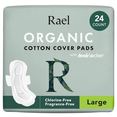 Organic Cotton Cover Pads, Regular Absorbency, Unscented, Ultra Thin Pads with Wings, 56 Total A26904
