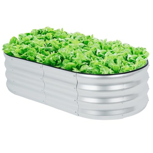 Galvanized Metal Raised Garden Bed 4x2x1 ft F810
