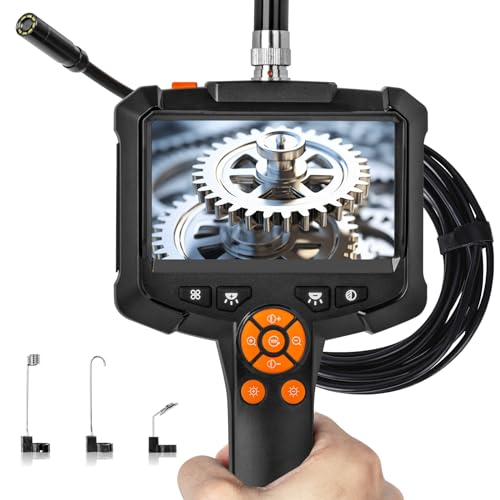 16.4FT Semi-Rigid Cord 1080P HD Industrial Borescope Camera with 8 LED Lights X424