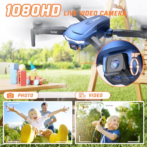 FPV Drone with Camera 1080P and 2 Batteries, Mini Foldable RC Quadcopter U6671