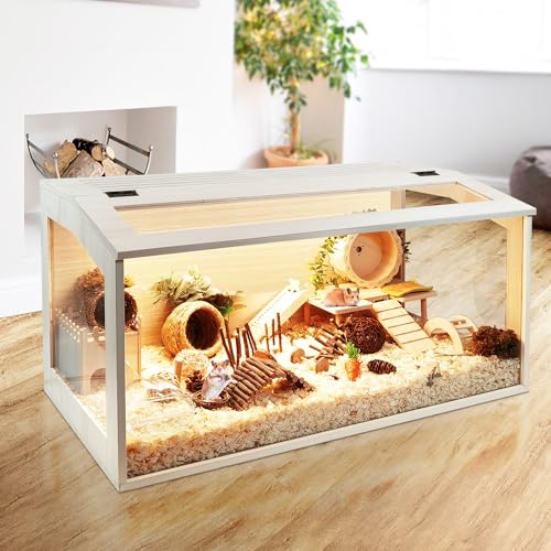 Extra Large Wooden Hamster Cage with Acrylic Sheets (32 x 16 x 16 Inch) W8476