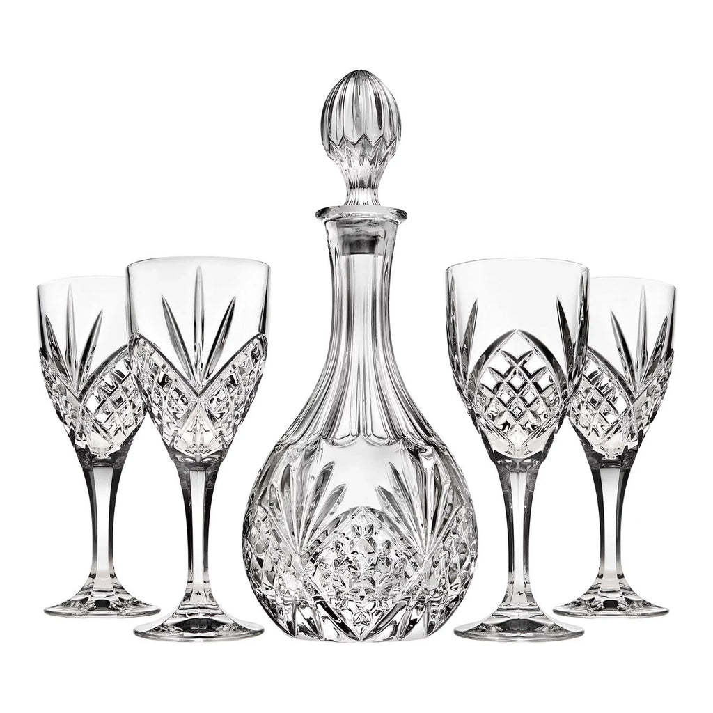 5 Piece Wine Decanter 28oz & Goblet 12oz Set K1718