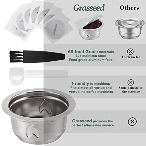 Refillable Stainless Steel Vertuo Capsule with 40 Foil Lids Y5728