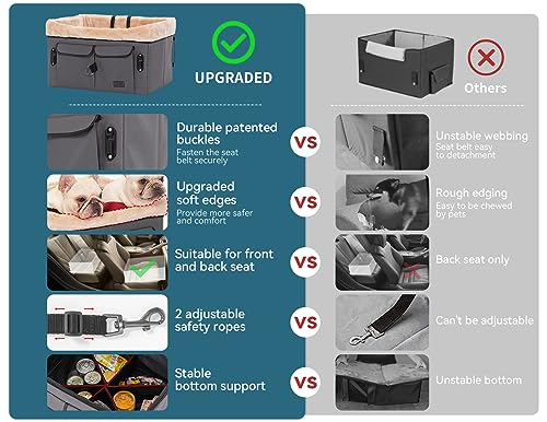 Washable Dog Booster Seat with Carrying Case (Small, Tan) N7766
