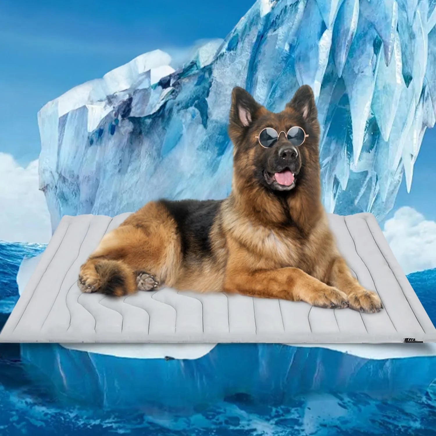 36" x 23" Reversible Cooling Mat, Glacial Grey J45462
