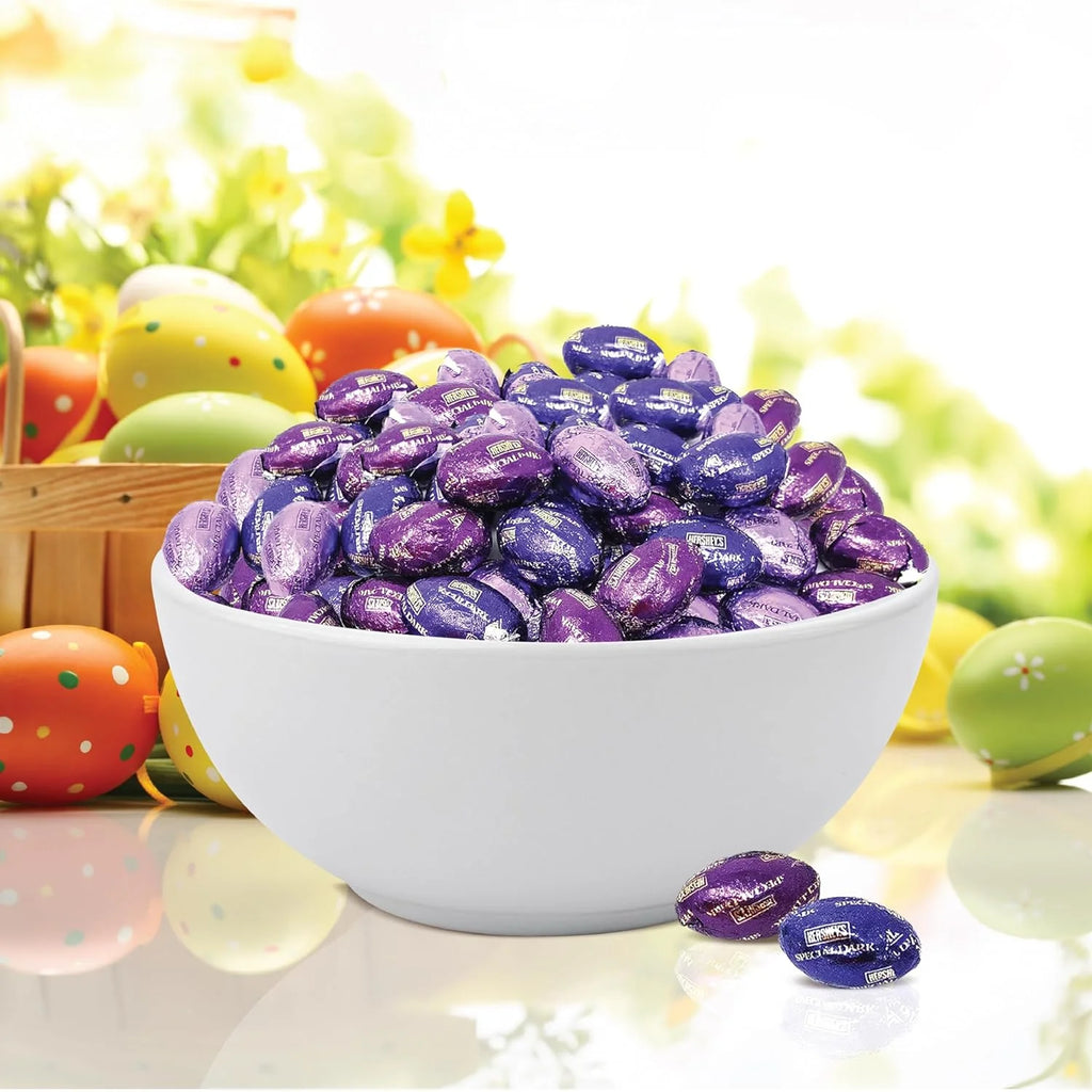 Purple Foil Chocolate Mini Eggs Candy, 2 Pounds P44973