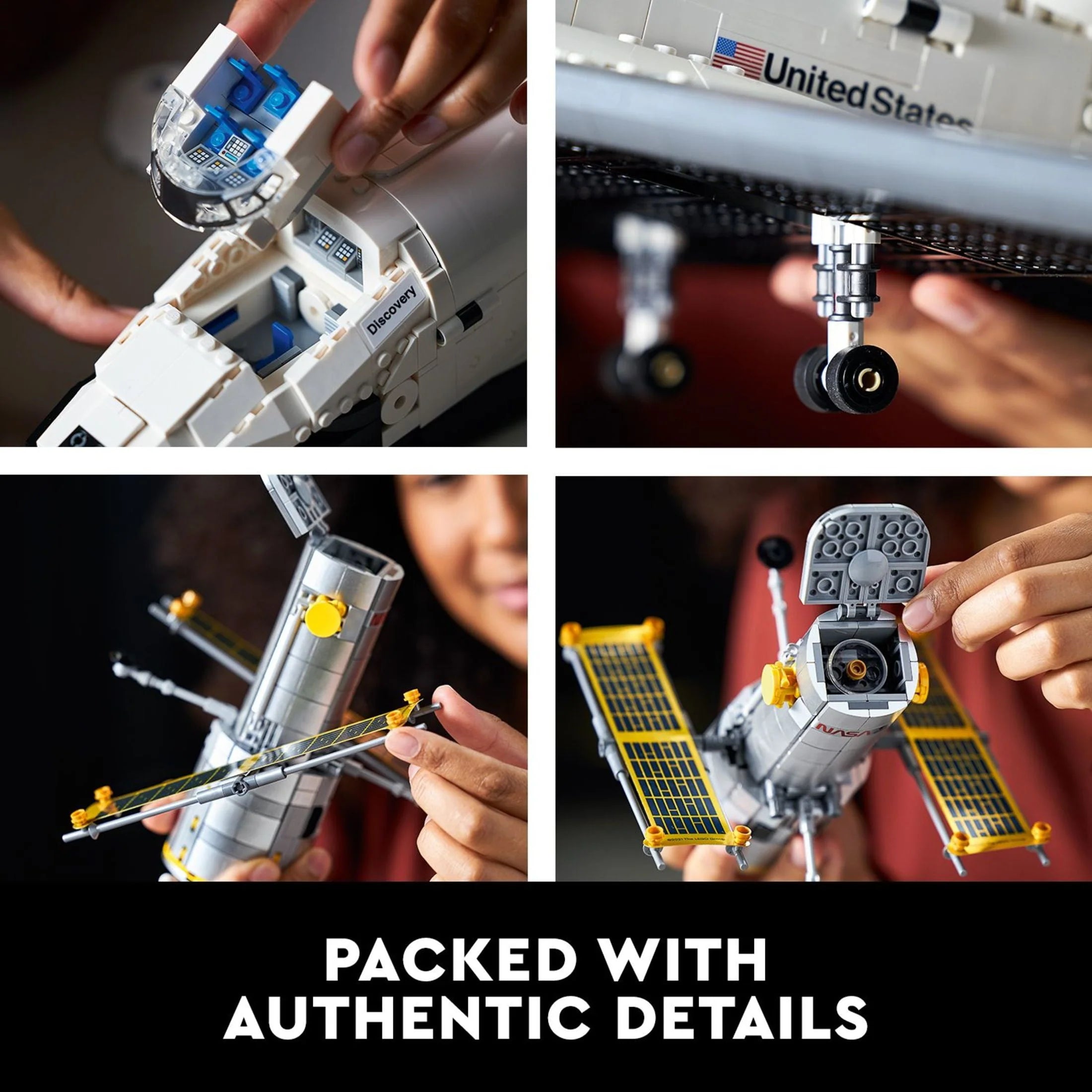 LEGO Icons NASA Space Shuttle Discovery Model Building Kit with Hubble Telescope I56667